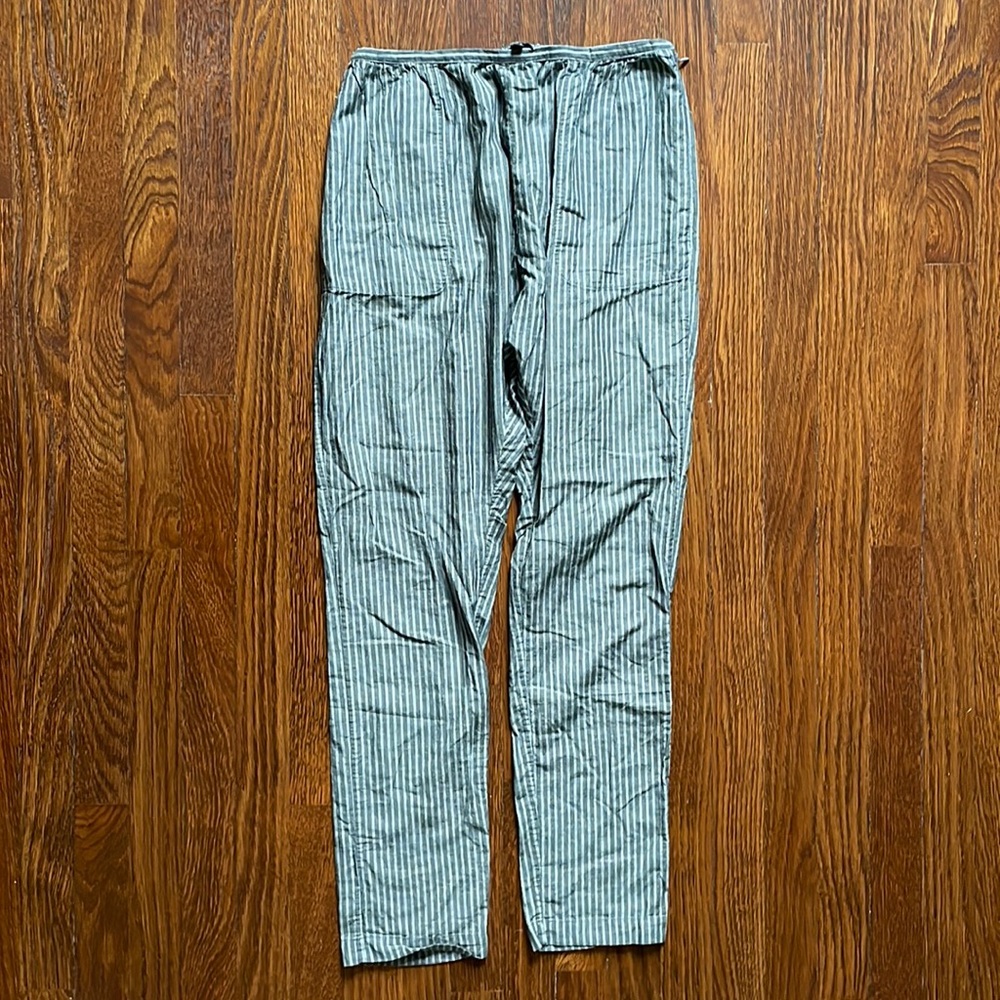 Steven Alan gray pinstripe relaxed fit pants 4